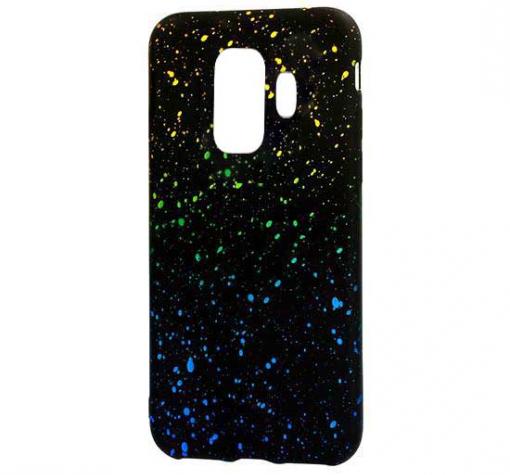 Луксозен силиконов калъф / гръб / TPU за Samsung S9 G960 - метеор / жълто със синьо