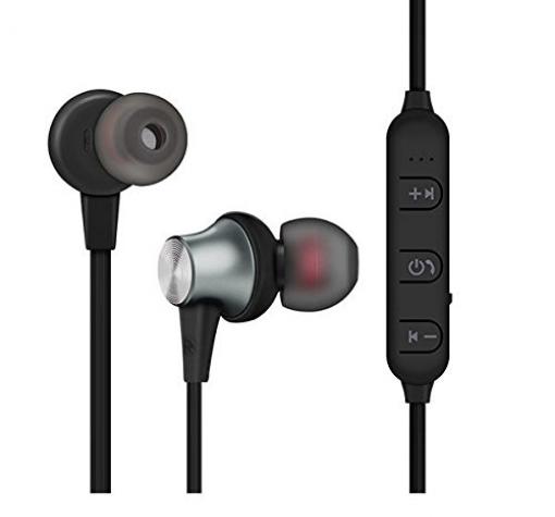 Стерео Bluetooth / Wireless слушалки BOROFONE BE11 /sport/ - черни със сребристо