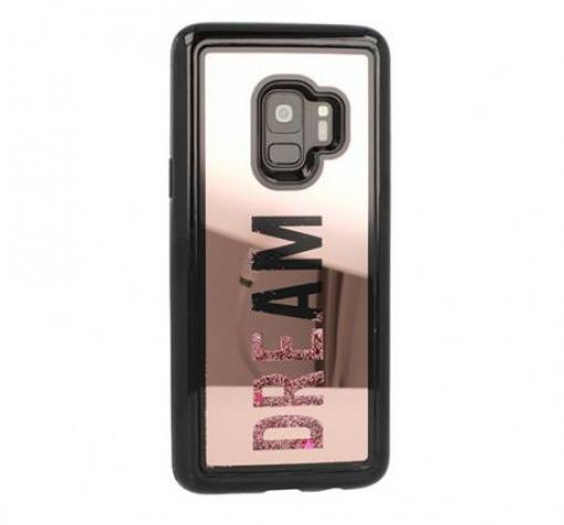 Луксозен огледален твърд гръб Vennus Dream за Samsung A6 Plus 2018 - Rose Gold / брокат