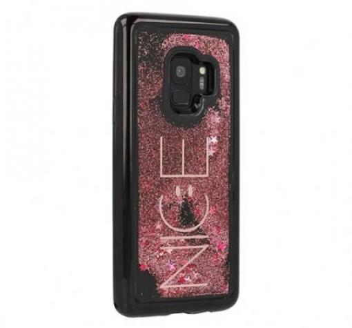 Луксозен огледален твърд гръб Vennus Nice за Samsung A6 Plus 2018 - Rose Gold / брокат