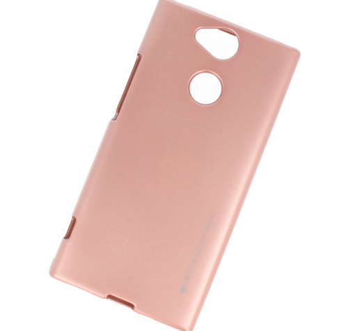 Луксозен силиконов калъф / гръб / TPU MERCURY i-Jelly Case Metallic Finish заSony Xperia XA2 - Rose Gold