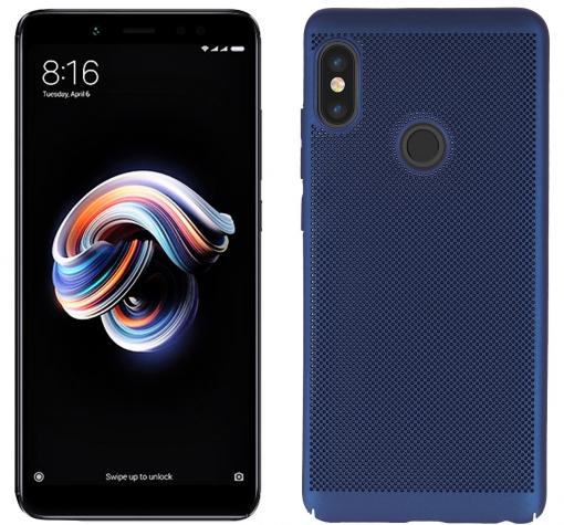 Луксозен твърд гръб за Xiaomi RedMi 6 Pro / Xiaomi Mi A2 Lite - тъмно син / Grid