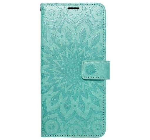 Кожен калъф тефтер Mezzo Book със стойка за Samsung S23 Ultra – мента