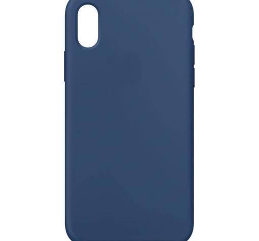 Луксозен гръб Silicone Case за Apple iPhone X / iPhone XS - тъмно син