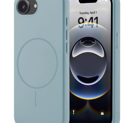Луксозен гръб / кейс / Smooth Guard Silicone Case с безжично зареждане MagSafe за Apple iPhone 16e - син