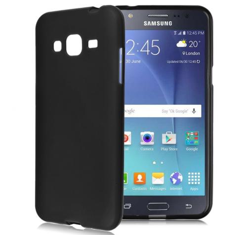 Силиконов калъф / гръб / TPU за Samsung J5 J500 - черен / мат