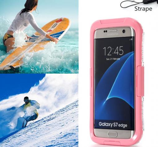 Водоустойчив калъф / Waterproof Heavy Duty Phone Case Cover за Samsung S7 G930 - розов