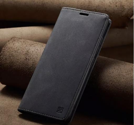 Луксозен кожен калъф Flip тефтер Autspace със стойка за Honor 400 Pro 5G - черен
