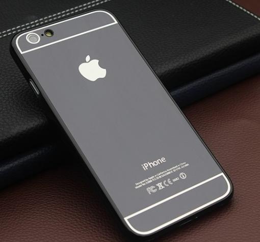 Луксозен твърд гръб със силиконов кант за Appe iPhone 6 / iPhone 6S - черен / мат