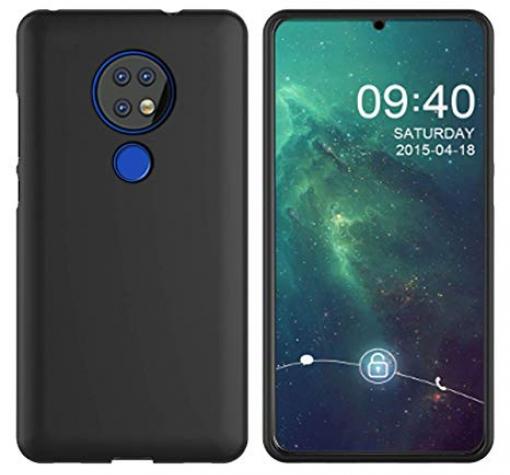 Силиконов калъф / гръб / TPU за Nokia 7.2 - черен / мат