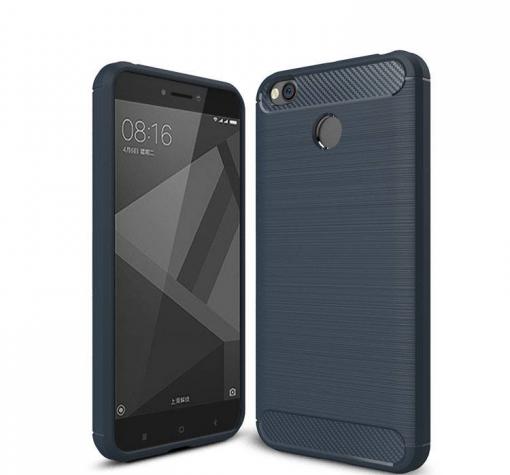 Силиконов калъф / гръб / TPU за Huawei Y6 2018 - тъмно син / carbon