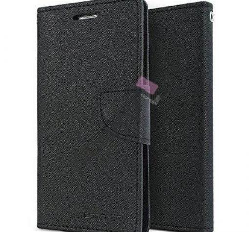 Кожен калъф Flip тефтер Mercury GOOSPERY Fancy Diary със стойка за Samsung S6 Edge G925 - черен