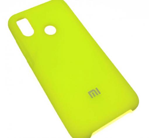 Оригинален гръб Silicone Cover за Xiaomi Mi 8 - лайм