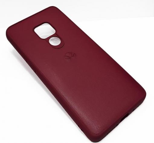 Луксозен кожен гръб за Huawei Mate 20 - бордо