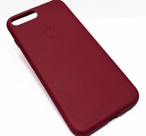 Луксозен кожен гръб за Apple iPhone 7 Plus / iPhone 8 Plus - бордо