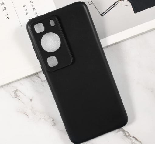 Силиконов калъф / гръб / кейс TPU Silicone Soft Cover case за Huawei P60 Pro - черен със защита за камерата
