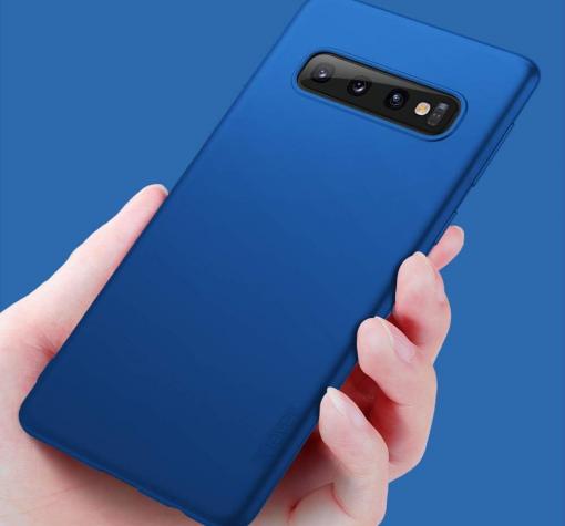 Луксозен силиконов калъф / гръб / ТПУ X-level за Samsung S10 Plus - син