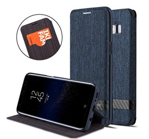 Луксозен кожен калъф Flip тефтер със стойка G-Case Funky за Samsung Note 8 N950 - син