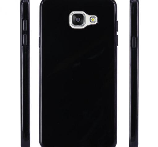 Силиконов гръб / калъф / TPU за Samsung A3 2016 A310 - черен / гланц