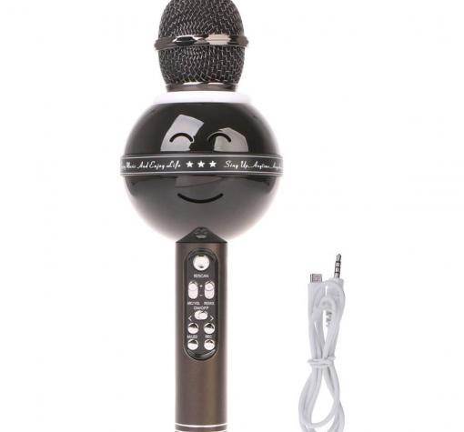 Караоке микрофон с вградена колона WSTER WS-878 / Bluetooth Wireless Microphone Hifi Speaker WSTER WS-878 - черен