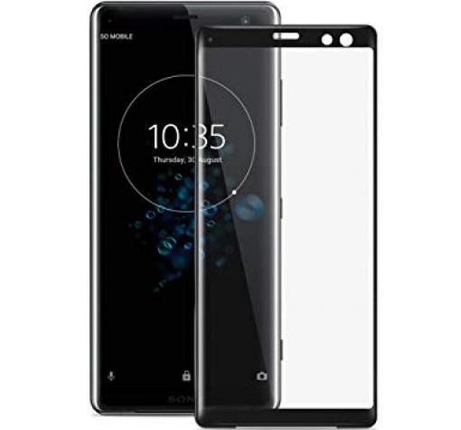 3D full cover Tempered glass screen protector Sony Xperia XZ3 / Извит стъклен скрийн протектор за Sony Xperia XZ3 - черен