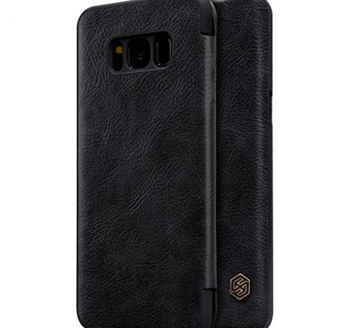 Луксозен кожен калъф Flip тефтер Nillkin QIN Series за Samsung S8 Plus G955 - черен