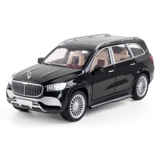 Метален джип Mercedes Maybach GLS 600 1/24 с отварящи се врати преден и заден капак звук и светлина