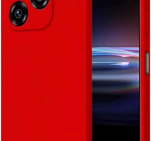 Силиконов калъф / кейс / Nano TPU за Realme Note 60 / Realme C63 - червен гръб със защита за камерата