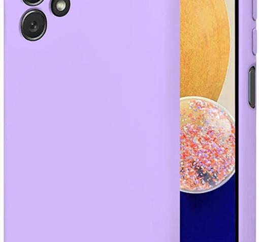 Луксозен силиконов калъф / гръб / TPU кейс за Samsung A13 5G / A04s - светло лилав със защита за камерата