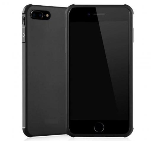Силиконов гръб TPU Hybrid с твърда част за Apple iPhone 7 Plus / iPhone 8 Plus - черен