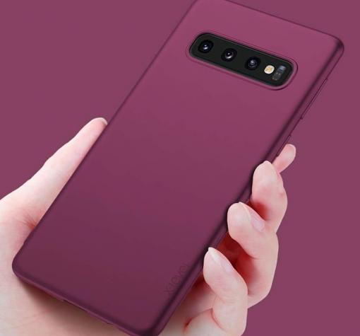 Луксозен силиконов калъф / гръб / ТПУ X-level за Samsung S10 - бордо