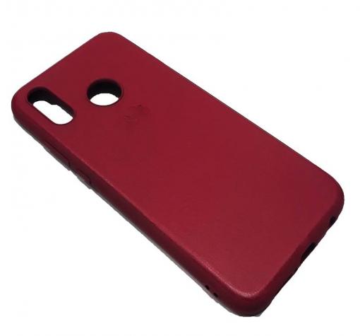Луксозен кожен гръб за Huawei P20 Lite - бордо