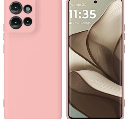 Силиконов калъф / кейс / Nano TPU за Motorola Moto G15 - светло розов гръб със защита за камерата