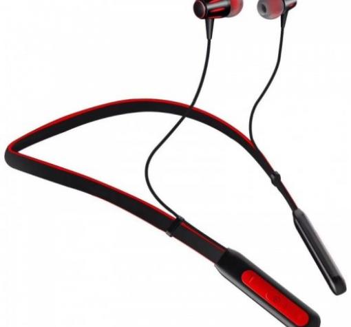 Стерео Bluetooth / Wireless Neckband слушалки FB800 /sport/ - черни с червено