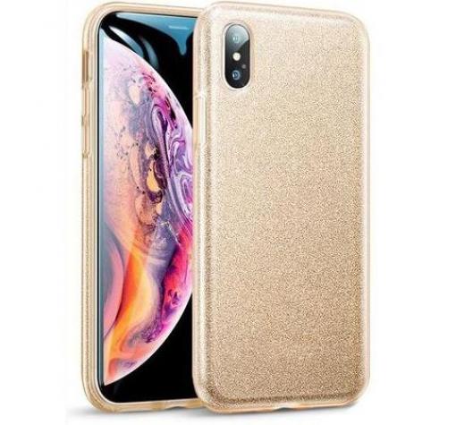 Силиконов калъф / гръб / TPU за Xiaomi Redmi 7A - златист / брокат