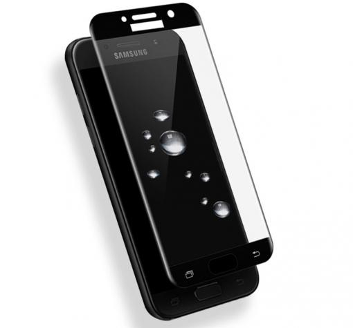 5D full cover Tempered glass screen protector Samsung A5 2017 A520 / Извит стъклен скрийн протектор Samsung A5 2017 A520 - черен