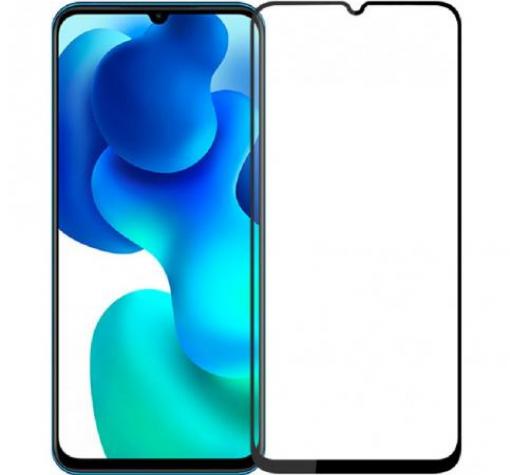 5D full cover Tempered glass Full Glue screen protector Samsung A02s / Извит стъклен скрийн протектор с лепило от вътрешната страна за Samsung A02s - черен