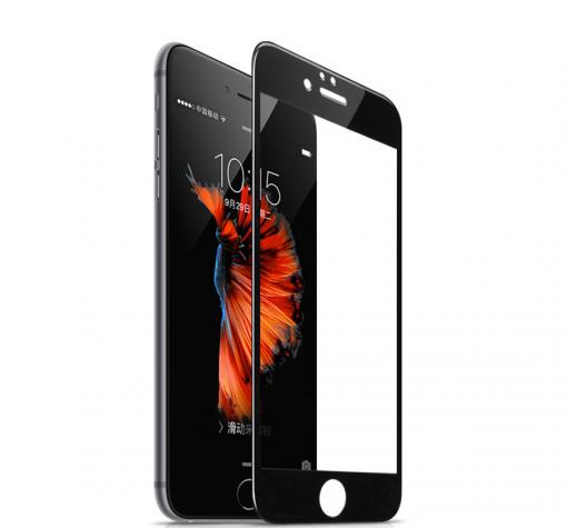 5D full cover Tempered glass screen protector Apple iPhone 7 / iPhone 8 / Извит стъклен скрийн протектор Apple iPhone 7 / iPhone 8 - черен