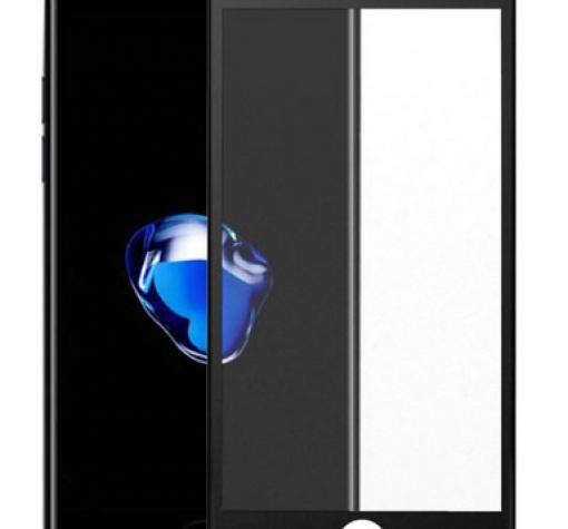 5D full cover Tempered glass screen protector Apple iPhone 7 / iPhone 8 / Извит стъклен скрийн протектор Apple iPhone 7 / iPhone 8 - черен мат