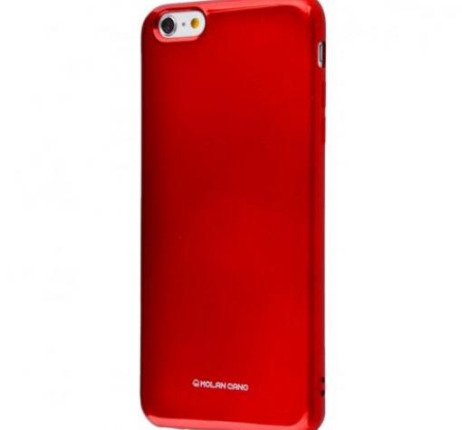 Силиконов калъф / гръб / Molan Cano Glossy Jelly Case за Apple iPhone 6 Plus / iPhone 6S Plus - бордо / гланц / брокат