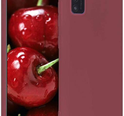 Силиконов калъф / гръб / TPU за Samsung A41 - бордо / мат