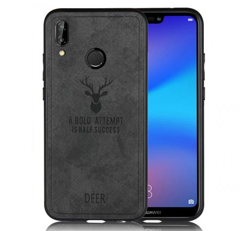Луксозен гръб Deer за Huawei P20 Lite - черен