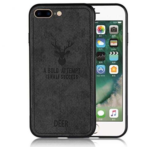 Луксозен гръб Deer за Apple iPhone 7 / iPhone 8 - черен