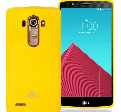 Луксозен силиконов калъф / кейс / TPU Mercury GOOSPERY Jelly Case за LG G4 - жълт
