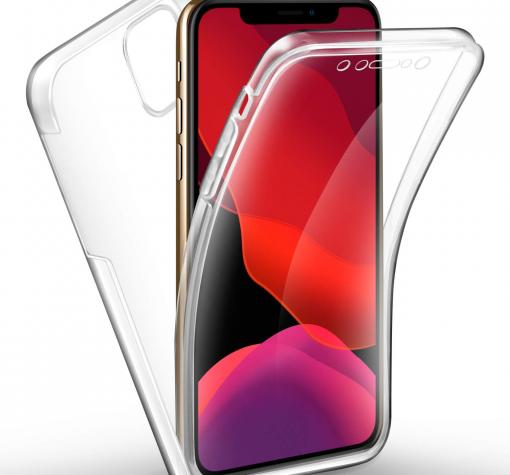 Силиконов калъф / гръб / TPU 360° за Apple iPhone 11 Pro 5.8'' - прозрачен / 2 части / лице и гръб
