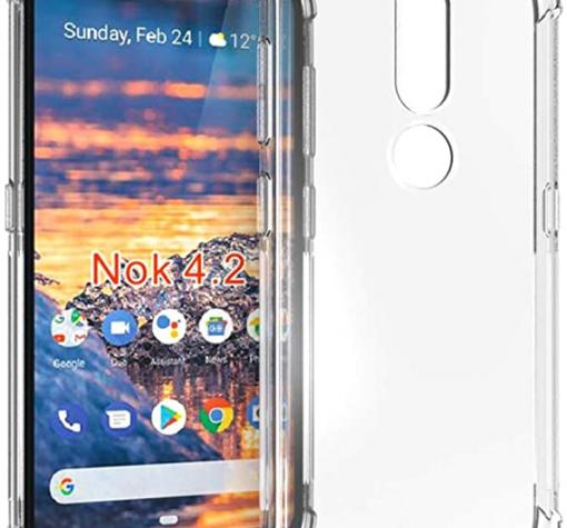 Удароустойчив силиконов калъф / гръб / TPU за Nokia 4.2 - прозрачен