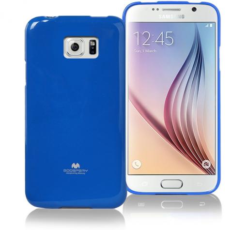 Луксозен силиконов калъф / гръб / TPU Mercury GOOSPERY Jelly Case за Samsung S6 G920 - син