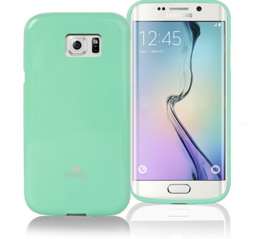 Луксозен силиконов калъф / гръб / TPU Mercury GOOSPERY Jelly Case за Samsung S6 Edge G925 - зелен