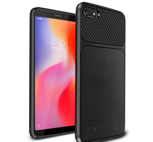 Силиконов калъф / гръб / TPU Hybrid за Xiaomi RedMi 6A - черен / Ferilinso Carbon