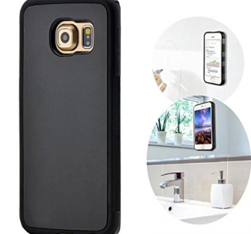 Силиконов калъф / гръб / Антигравитационен за Samsung S6 Edge G925 - черен